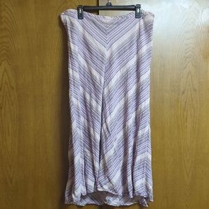 Lane Bryant Purple and White Maxi Skirt